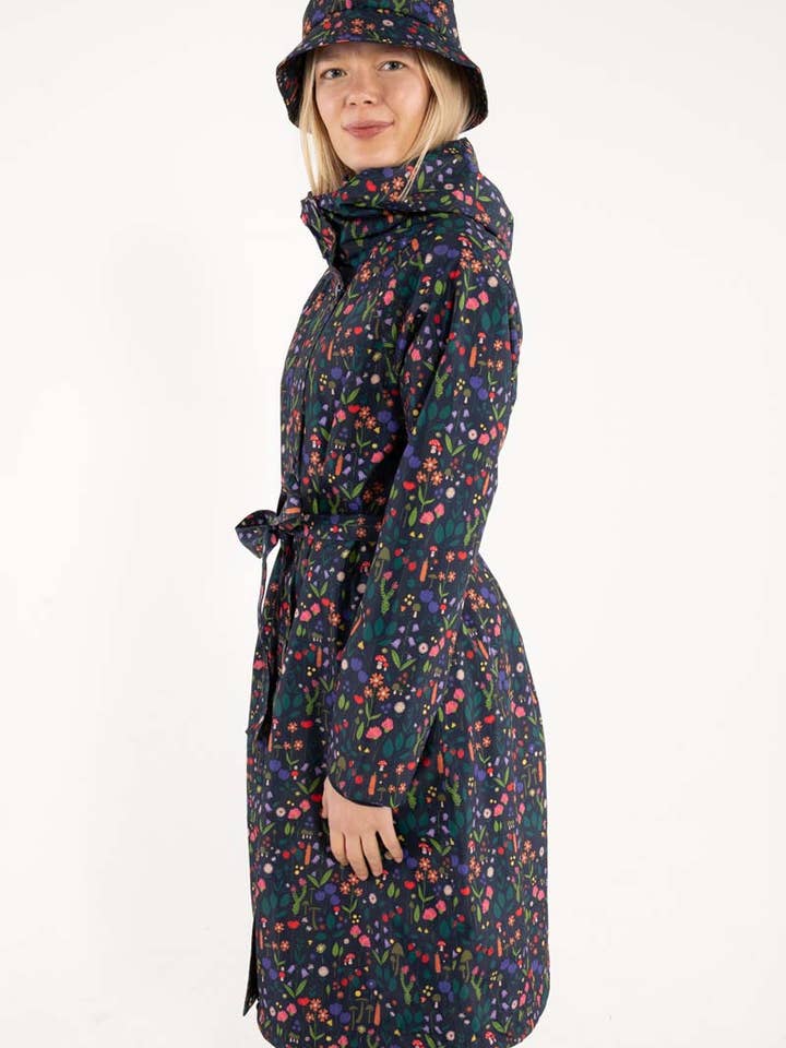 Danefae København - Wholesale Raincoat - Women's - Danelisabeth Raincoat Dk Navy BOTANICAL6