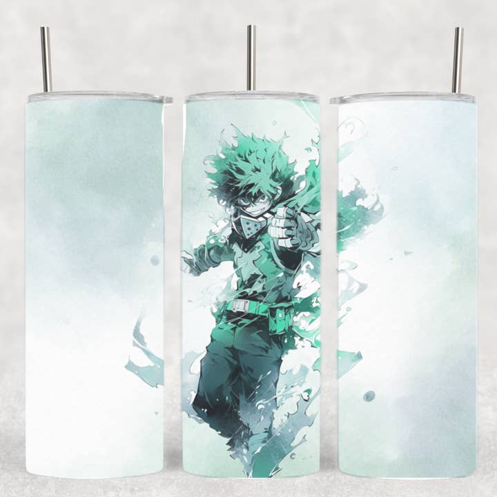The Geek Boutique - Wholesale Insulated Mug/Tumbler - Deku MHA My Hero Academia Green Anime Manga Tumbler
