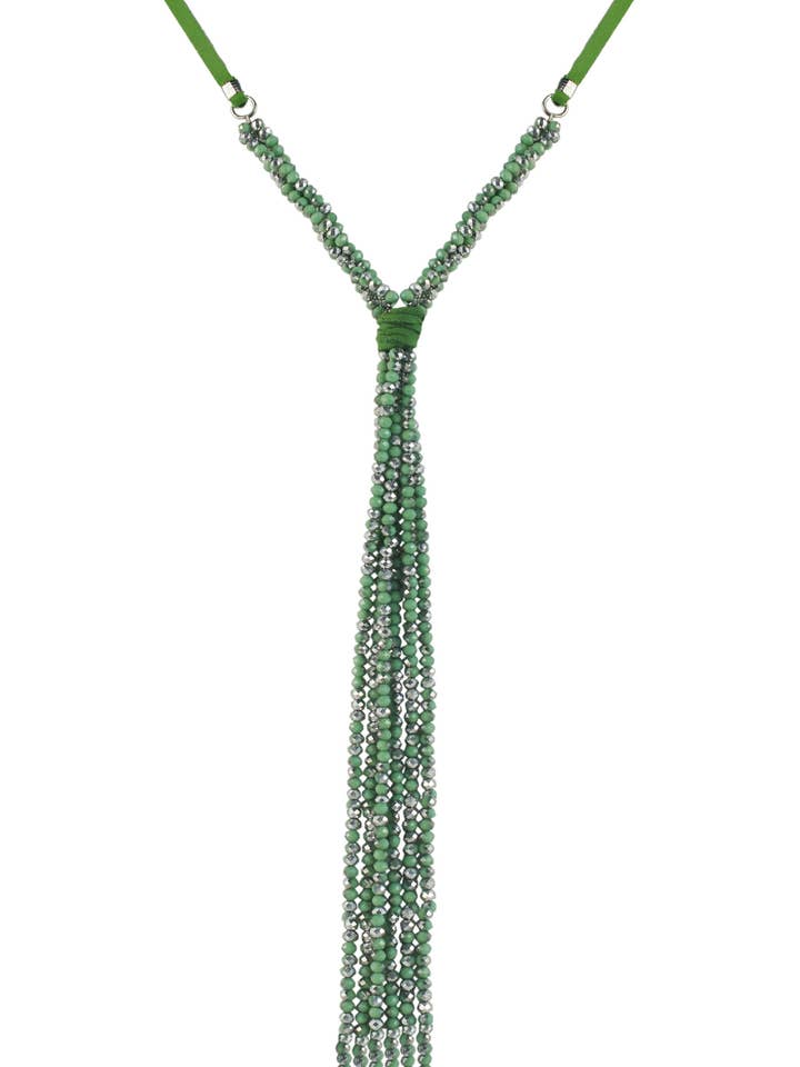 Long Collier en Cristal avec Perles N2670 pour la vente par Ole