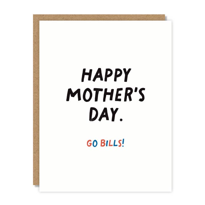 Happy Mother's Day. Go Bills! Greeting Card for wholesale by Tiny Buffalo Designs Co.