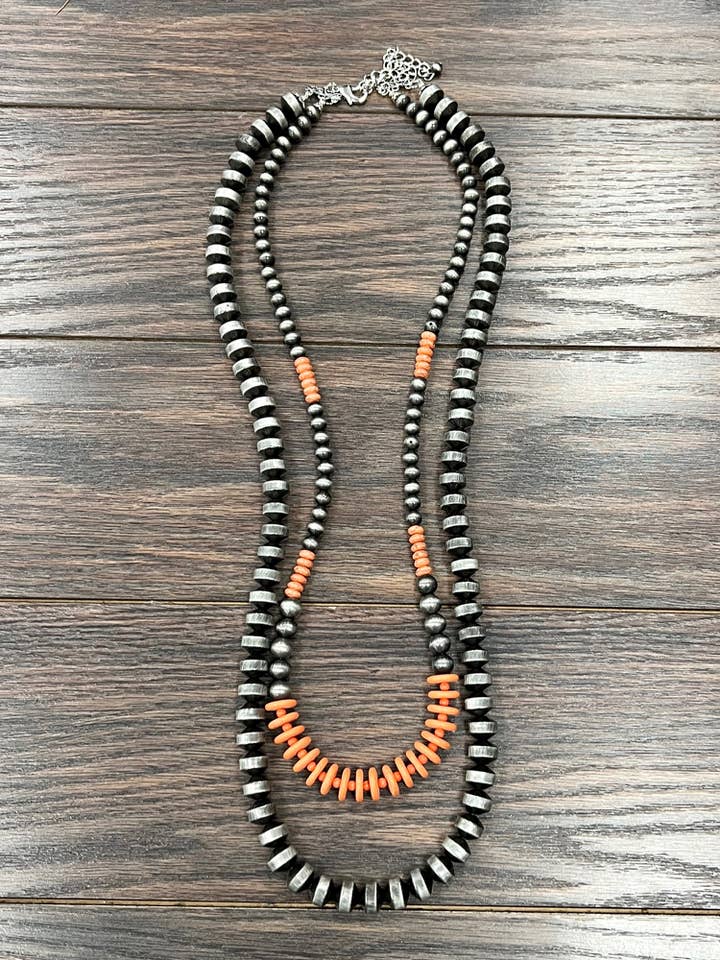 Collier de perles Navajo fait main de 34" 735838 pour la vente par ISAC Trading Inc