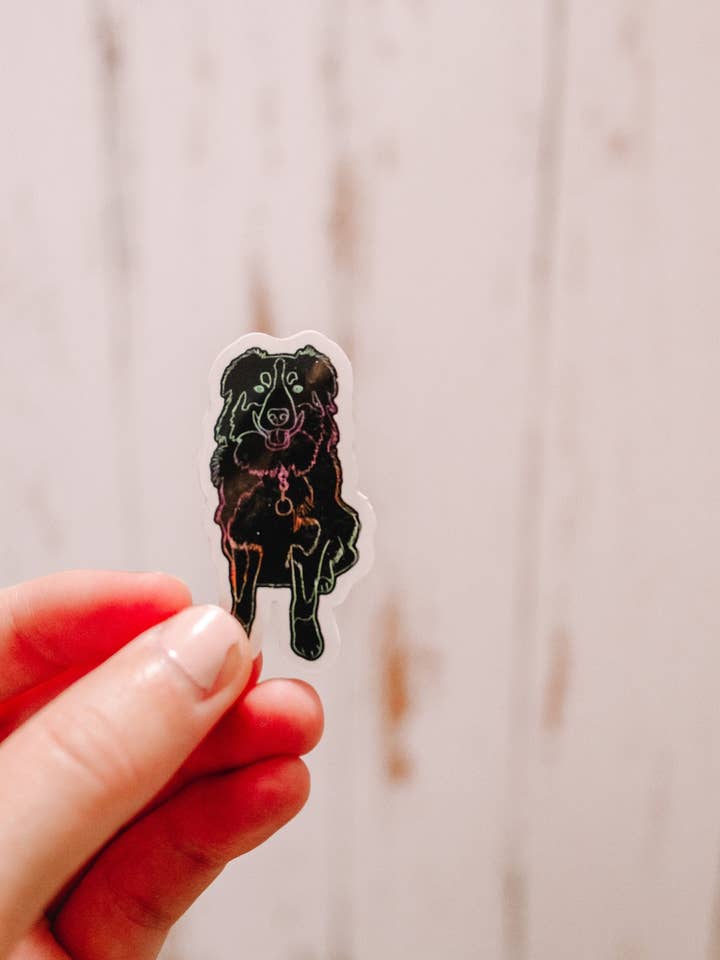 Kona Dog Sticker | Rainbow Aussie Sticker for wholesale by Jaxey Designs