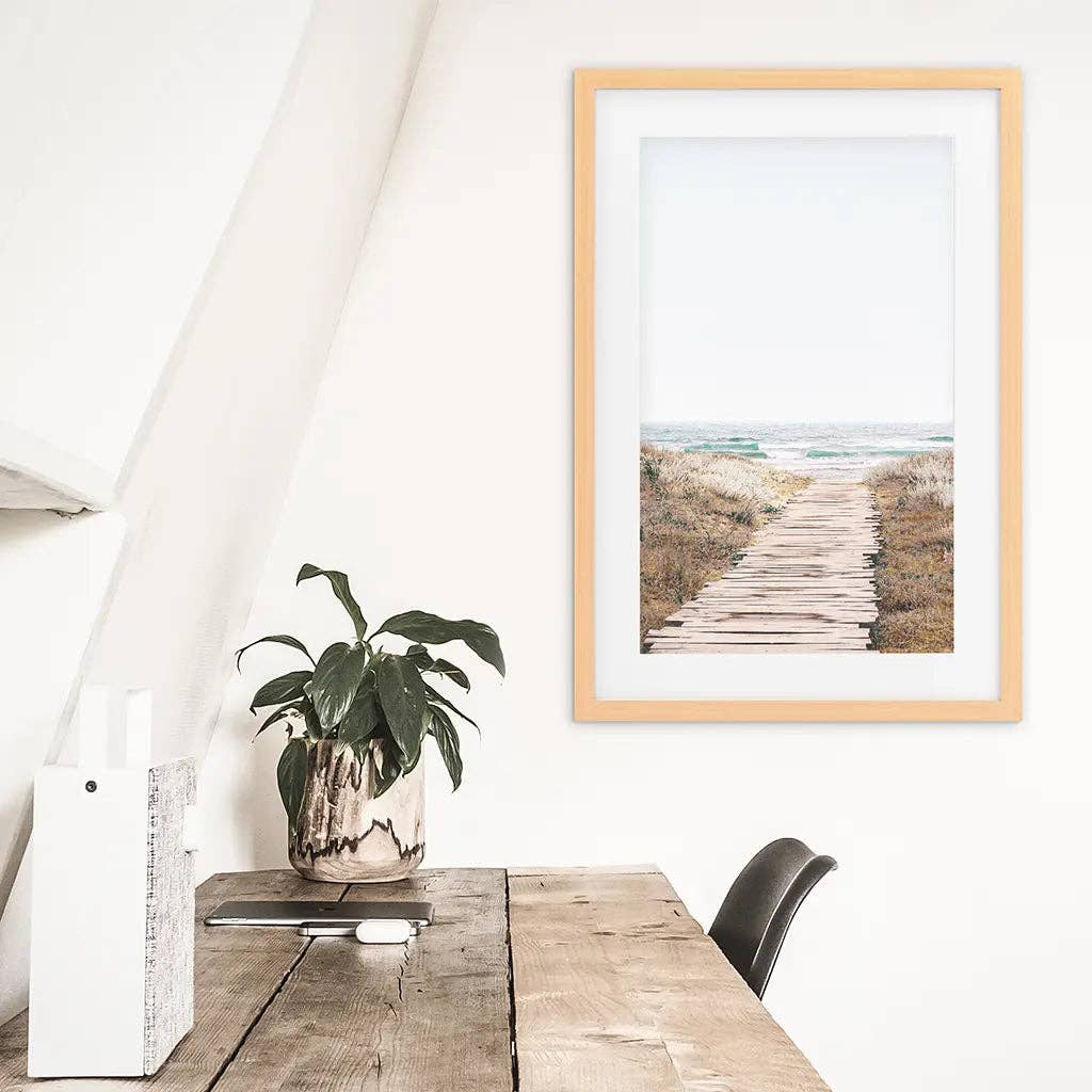 Art Lane - Wholesale Art Print - Beige Beach Pathway Wall Decor. Modern Boho Print5