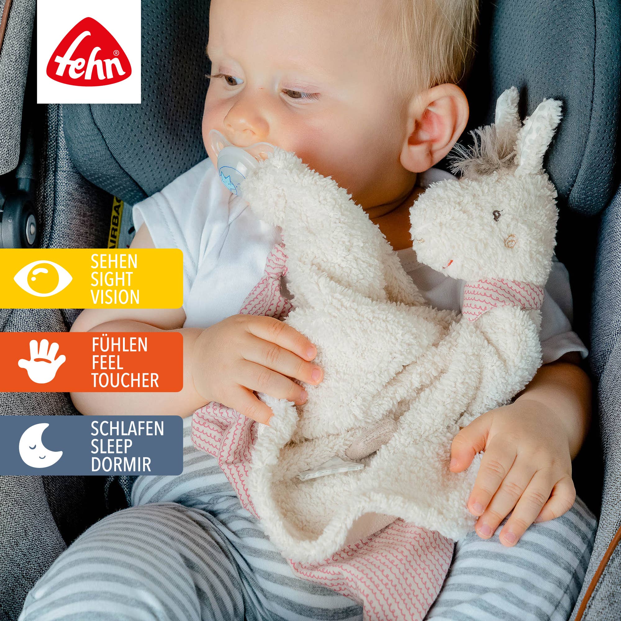 Fehn - Vente Couverture douillette – bébé - Couette Lama Deluxe - Aide au sommeil et couverture douillette1