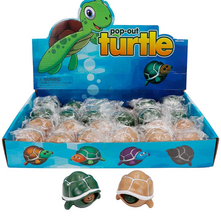 ASSORTED Turtle Baby Pop-up Squeeze Pull Squishy Toy for wholesale on Faire1