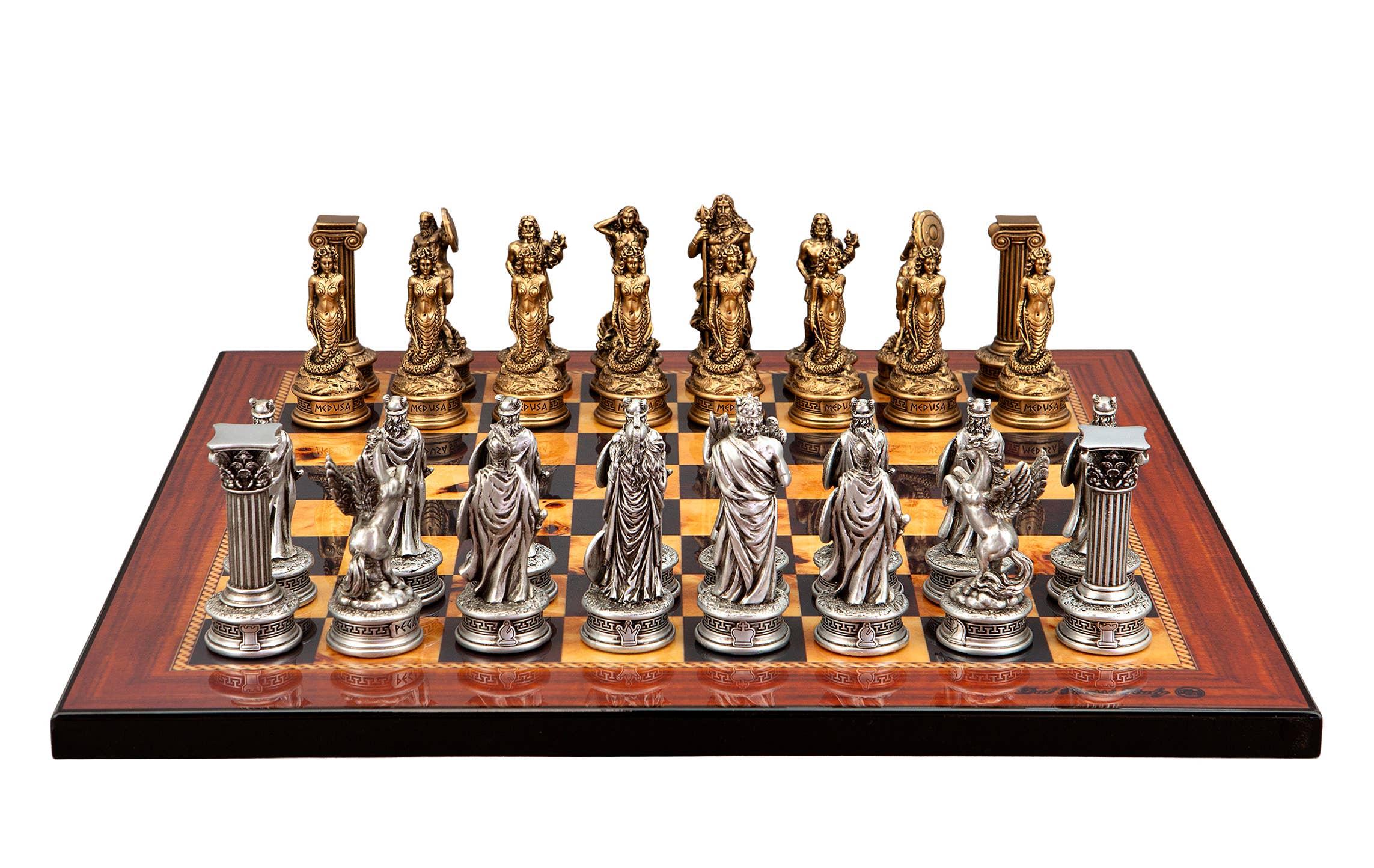 Dal Rossi Italy – Engroshandel Brætspil – European Warriors Valnød Finish 40cm skakbræt0