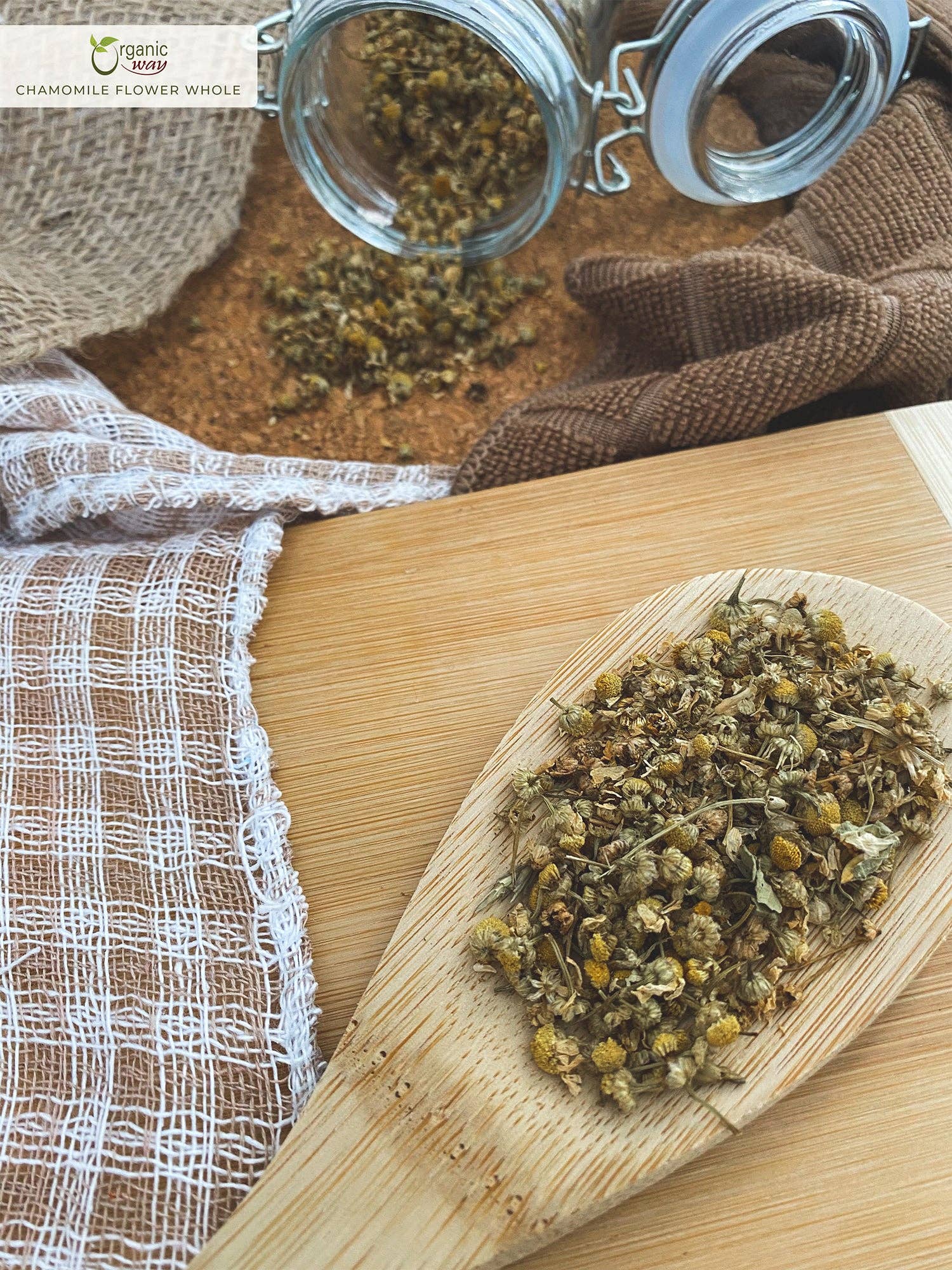 Organic Way LLC – Großhandel Loser Tee – Ganzblüten der Kamille (Matricaria chamomilla) – Kräutertee | Europäische Wildsammlung | Koscher & USDA-zertifiziert | Vegan, Ohne Gentechnik & Glutenfrei | 100 % Rohware aus Albanien2