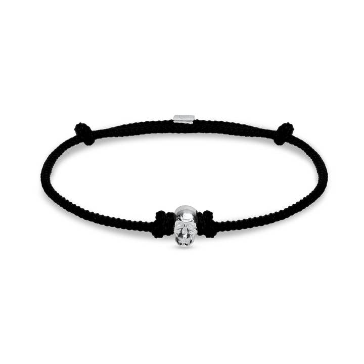Silver Skull Chord Armbånd for engroshandel hos FILS UNIQUE