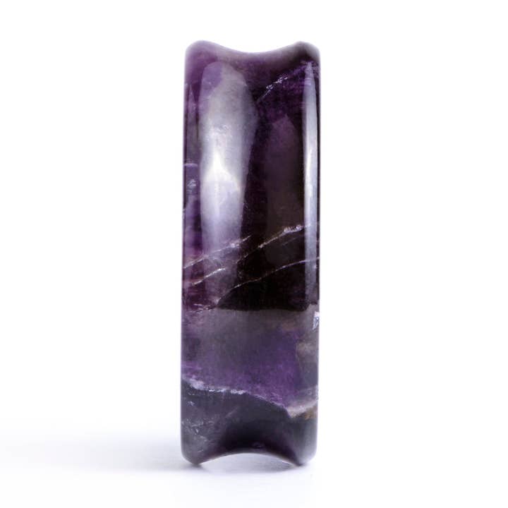 Custom Plugs – wholesale Pluggörhängen – Teardrop Ametist stenplugg/mätare