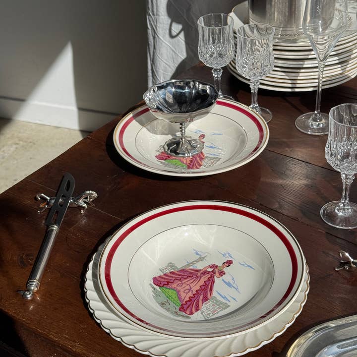 Office Objets - Wholesale Dinner Plate - Set of 6 Ile de France deep plates D22.521