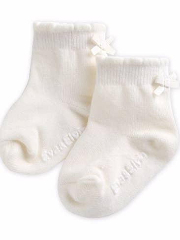 Ribbon Ankle Socks - White for wholesale on Faire0
