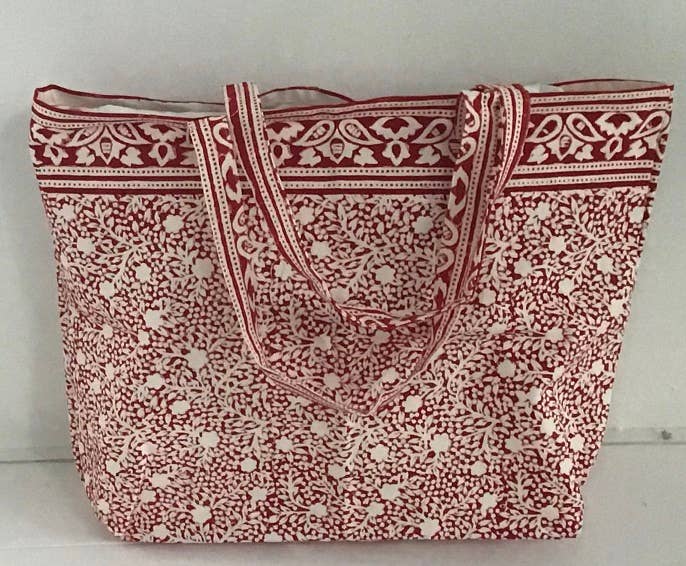 natural habitat - Vendita all'ingrosso Borsa per shopping/spesa - Borsa da picnic Holiday Print Rosso