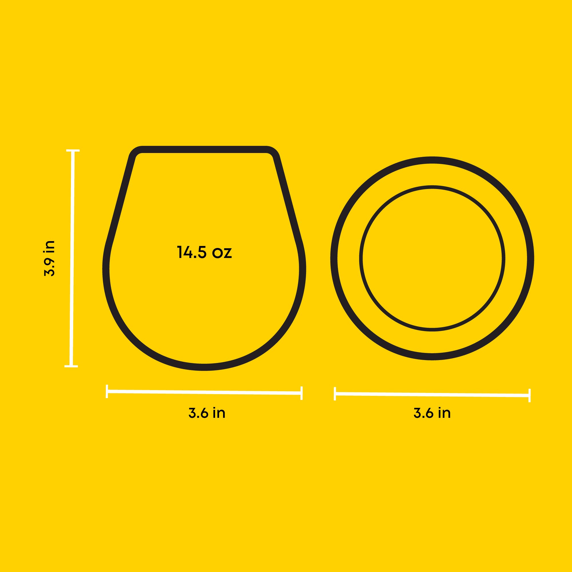 JoyJolt - Wholesale Wine Glass - Spirits Stemless Wine Glasses, 15 Oz Set of 46