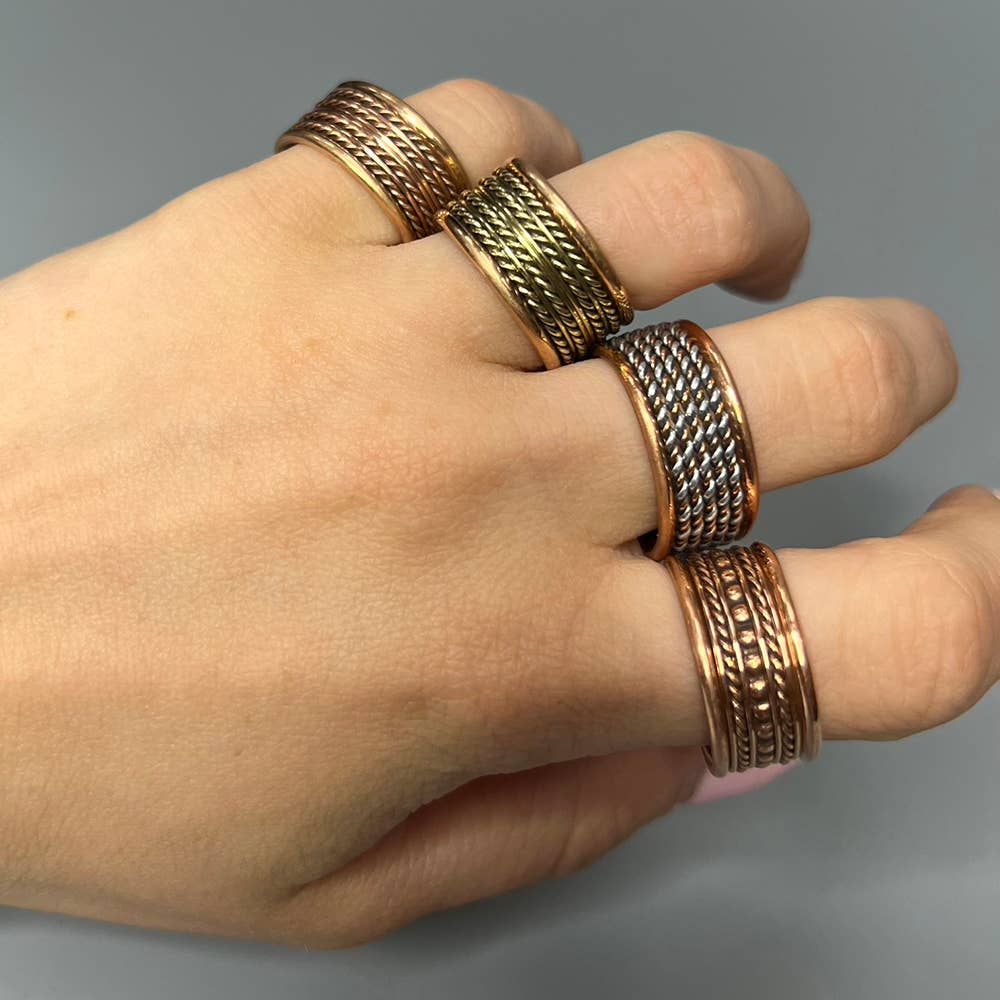 VIE – wholesale Band/stacked ring – Copper Rings4
