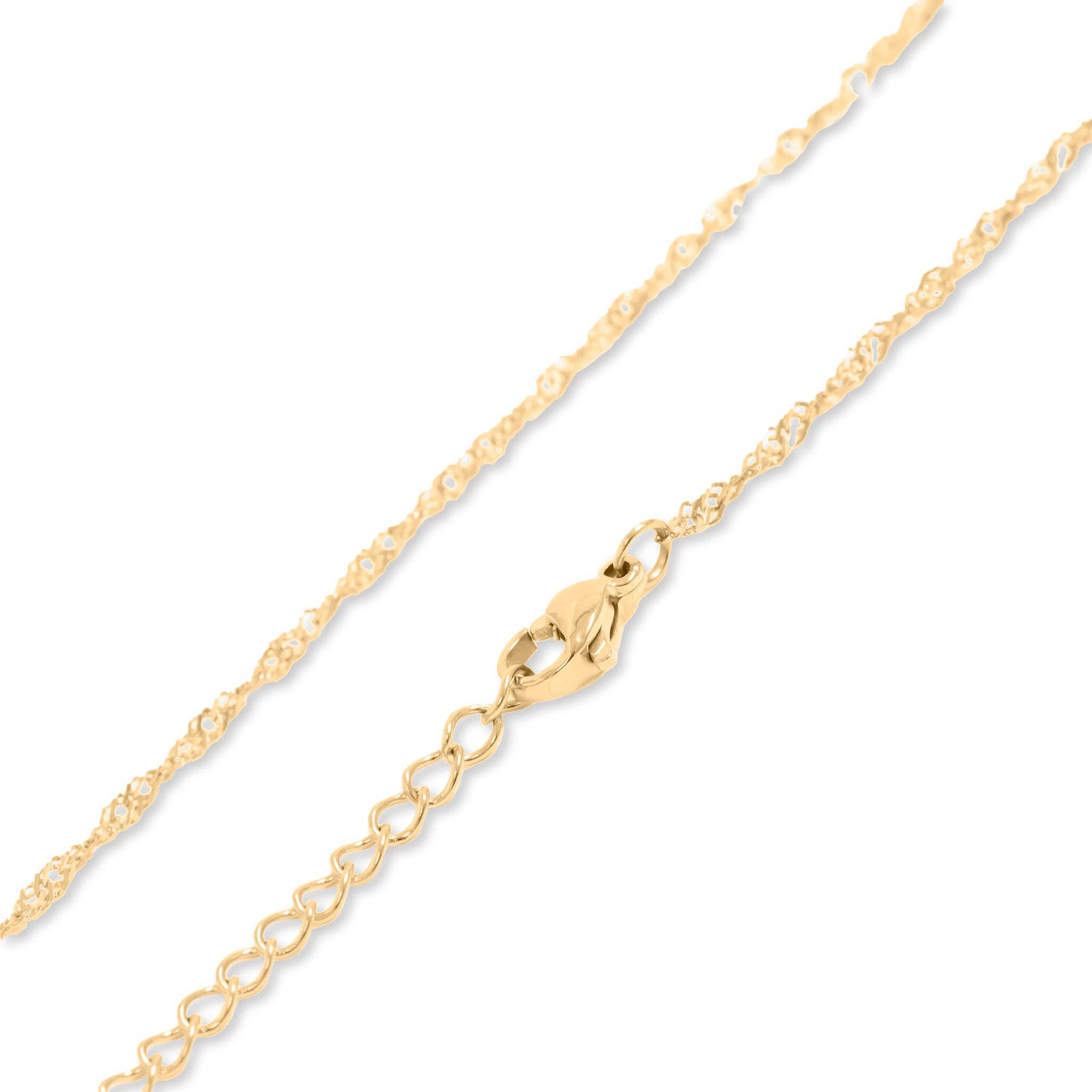 WJW - Wholesale Face/Body Chain - 18K Gold PVD Stainless Steel Singapore Belly Chain3