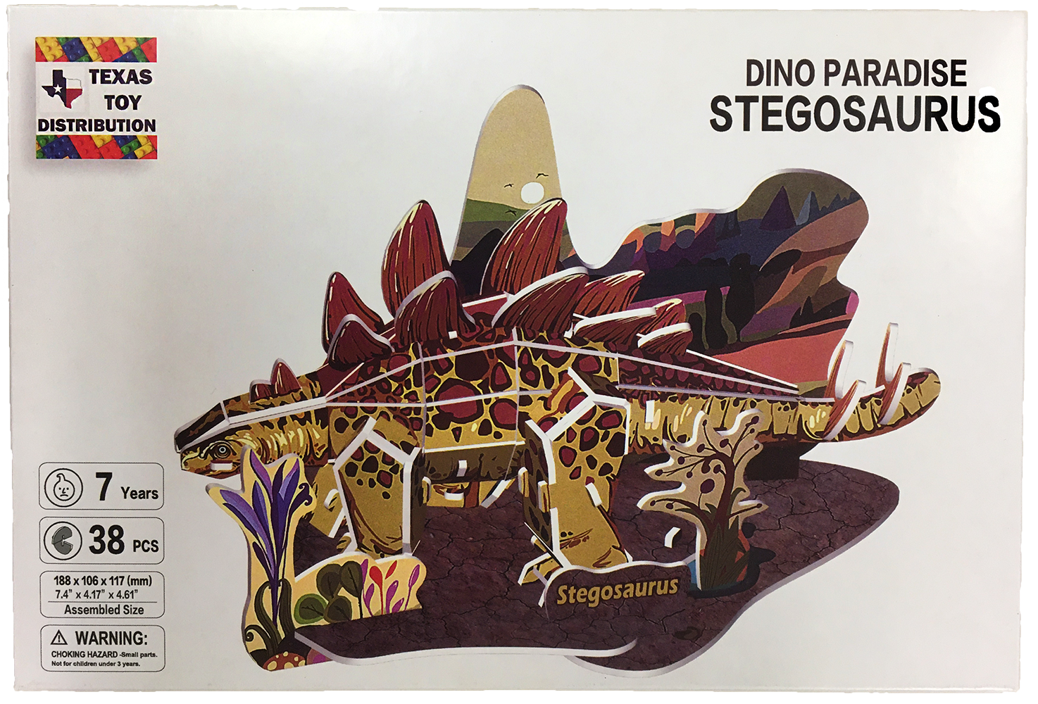 Texas Toy Distribution - Wholesale Puzzle - Kids - Dinosaur 3D Puzzles EPS Foam Puzzle Sets, Six Types1