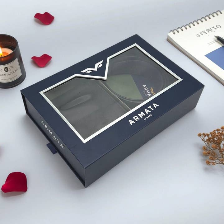 Valentinsdag Gave | Herre Læderpung & Bæltesæt, art. IDK964-35 for engroshandel hos Suie Valentini srl