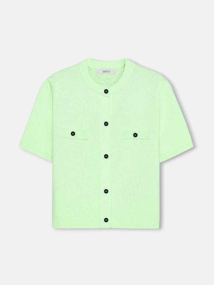 Apfel-Minz-Strickjacke für den Großhandel von Wleti