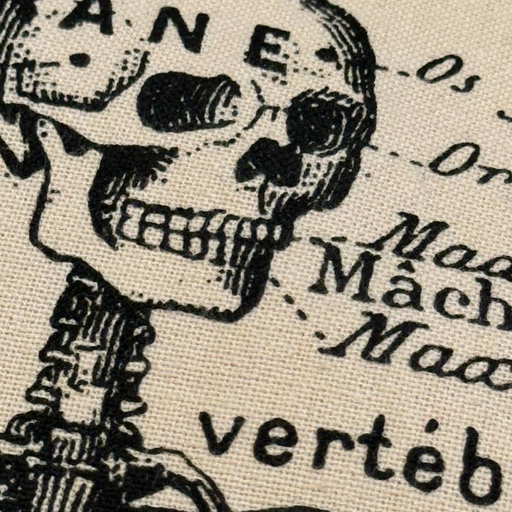 Monahan Papers – wholesale Tea towel – Screen Printed French Skeleton Tea Towel 2