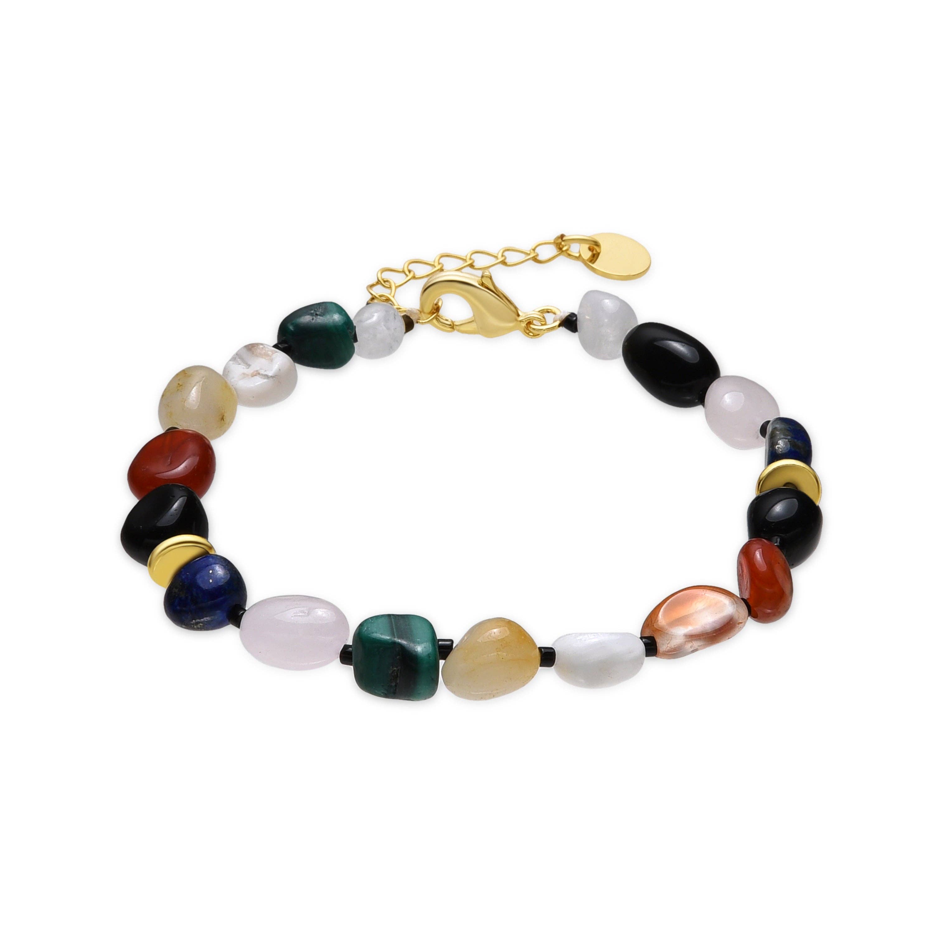 Luxenter - Wholesale Beaded Bracelet - Pulsera con Multicolor Piedra Natural acabado oro 18k - Ilisen0