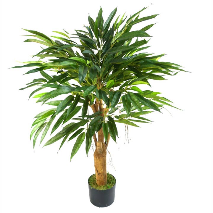 Leaf Design UK LTD - Vente Plantes artificielles - Ficus Longifolia artificiel naturel 100 cm à motif de feuilles