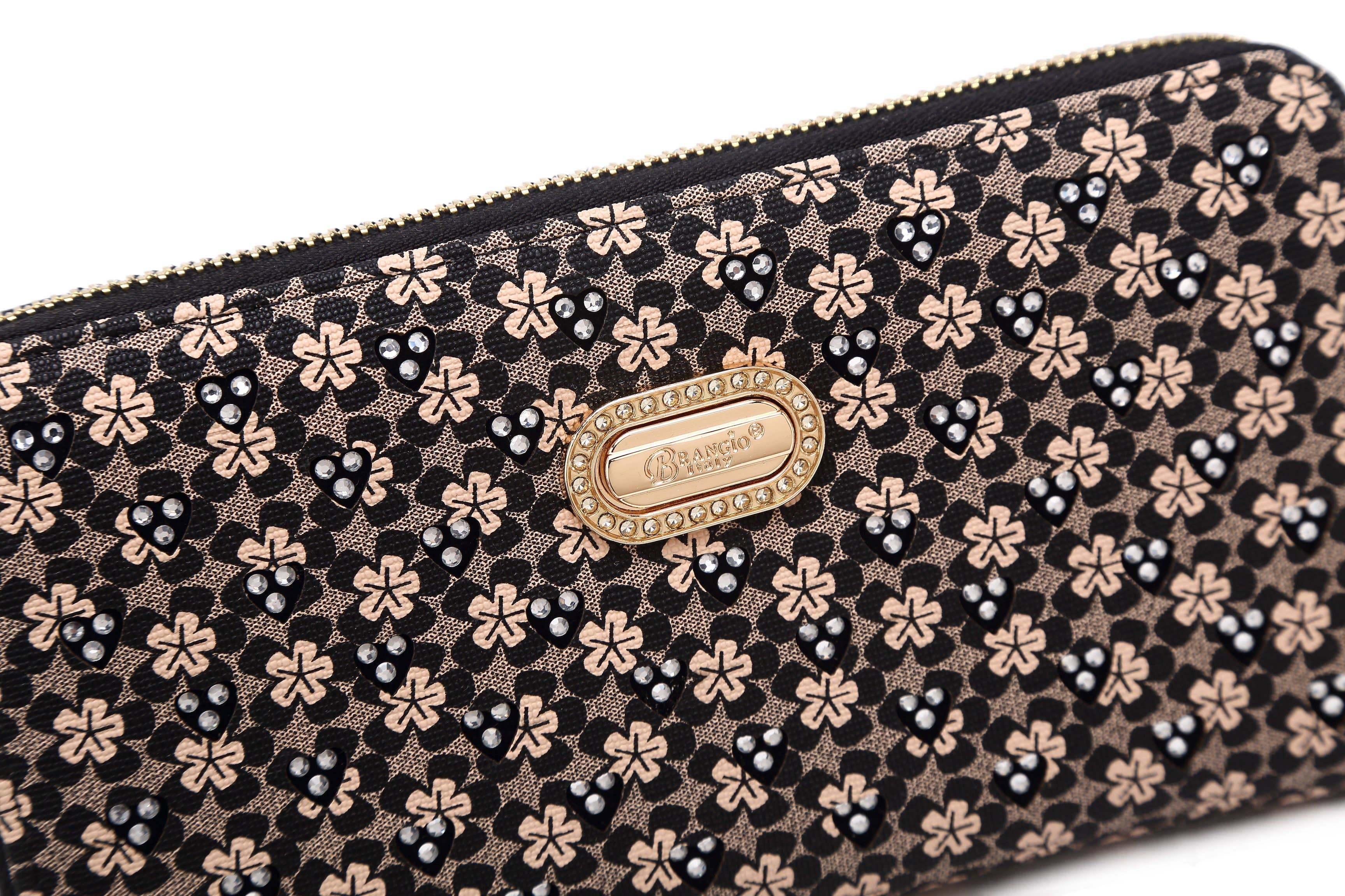 Brangio (Italy) Company Inc. - Wholesale Wallet - Women's - Brangio Italy Floral Print zippered wristlet Wallet5