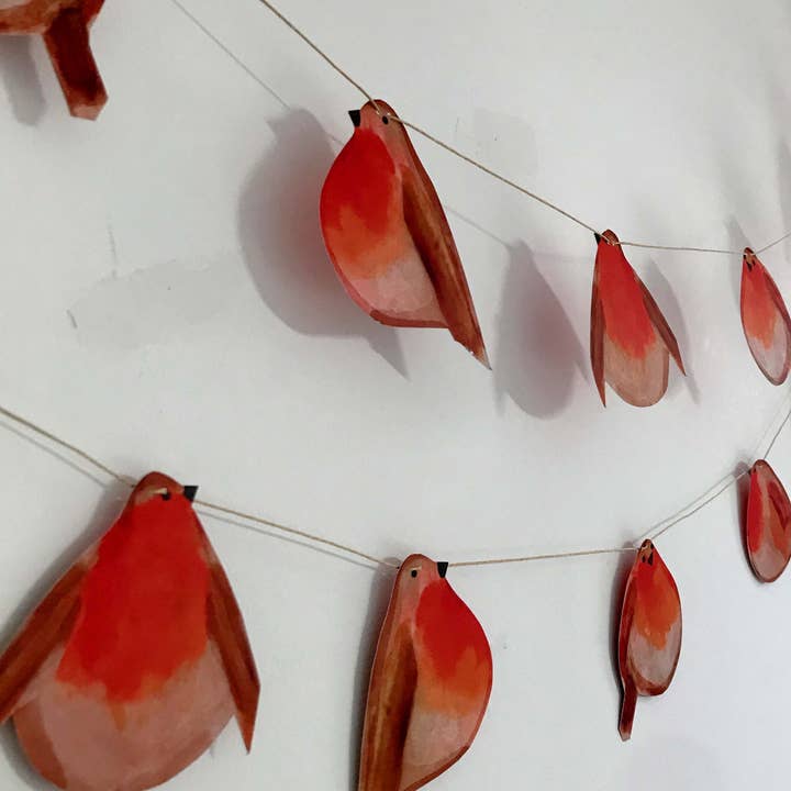 wini-tapp - Vente Fanion/guirlande - Guirlande de rouges-gorges festifs5