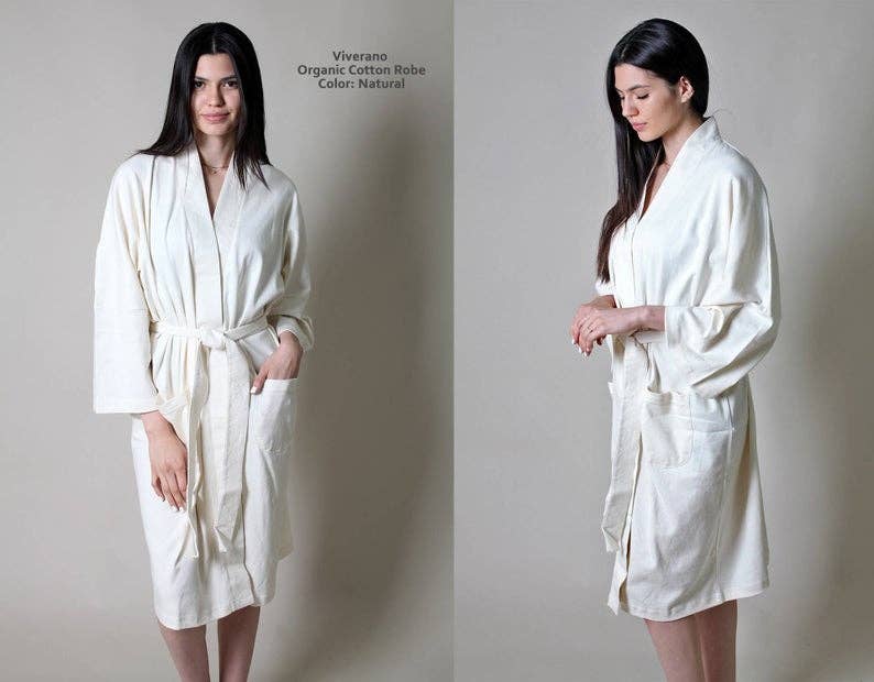 Viverano Organics - Wholesale Robe - Women's - Women's Organic Cotton Bathrobe & Spa Robe6