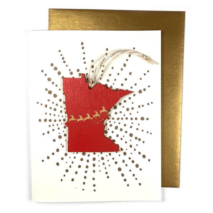 Minnesota Reindeer Ornament w/Card for wholesale by SnowMade