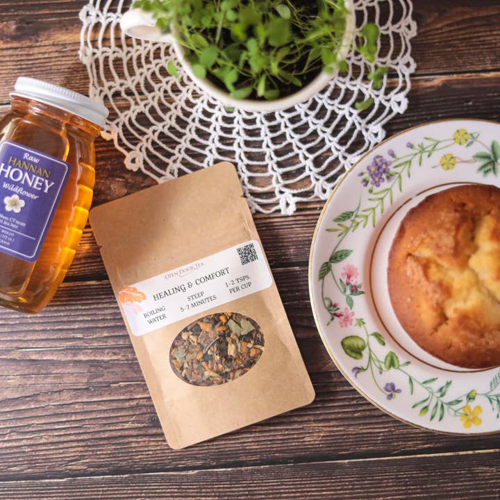Open Door Tea – wholesale Hälsoté/Detoxté – Healing & Comfort | Ekologiskt ayurvediskt te | Bulk eller detaljhandel1