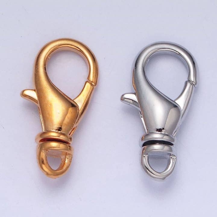 Gold Filled Jewelry Findings Closure Lobster Clasps in Gold & Silver L-826 L-827 L-828 for wholesale by Aim Eternal