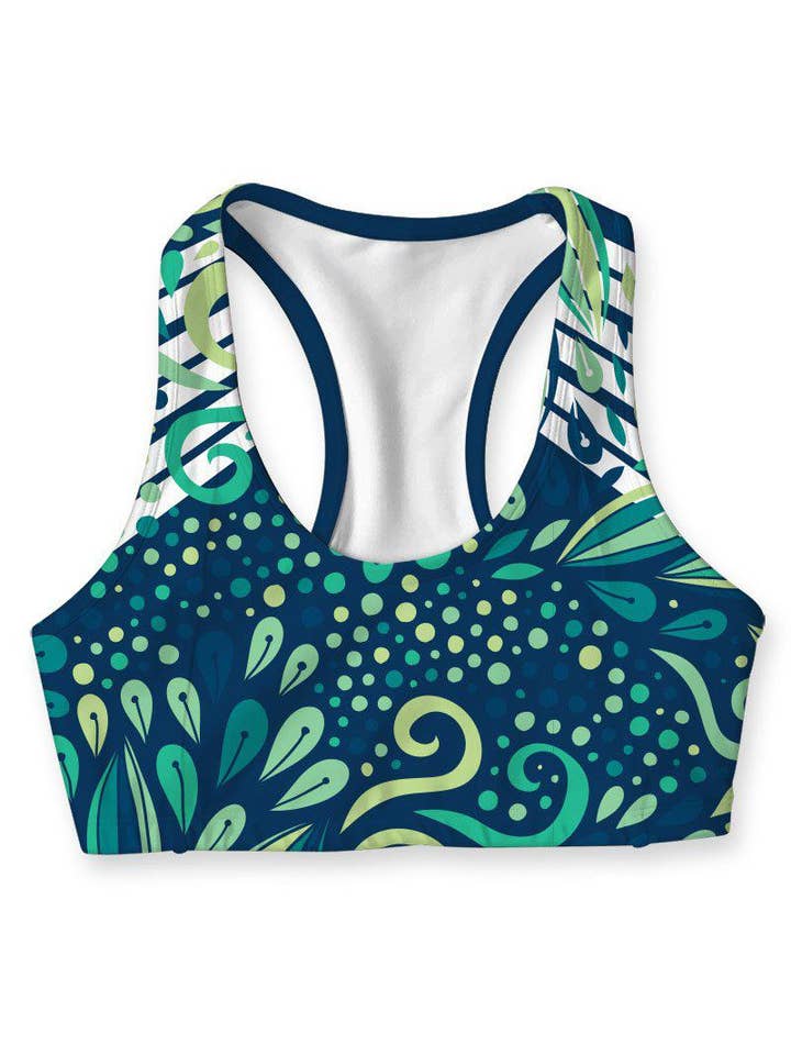 Revival Stella Groene Naadloze Racerback Sport Yoga Beha - Dames voor wholesale door Pineapple Clothing