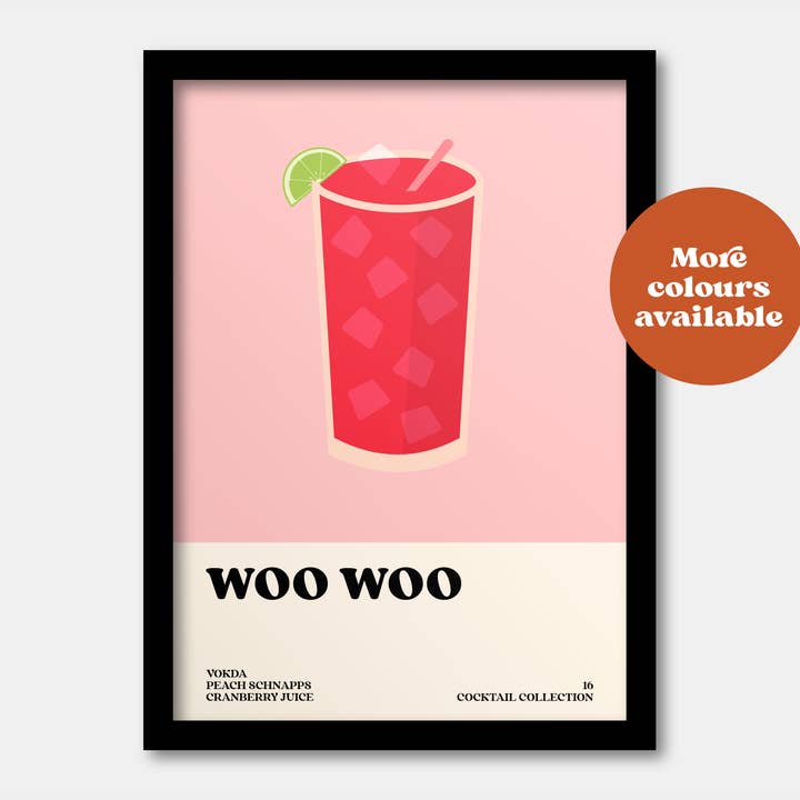 Lauren Beth Designs – wholesale Art print – Woo Woo Cocktail Print3