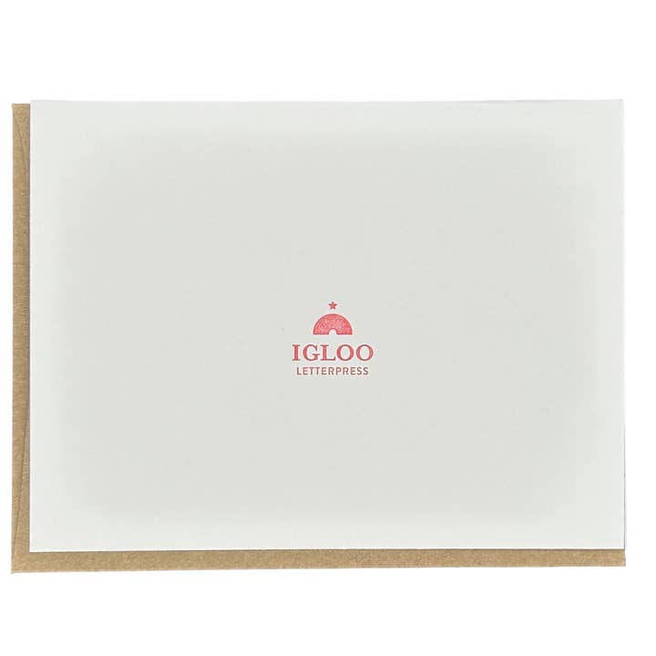 Igloo Letterpress - Venta al por mayor Tarjetas de amor - Tarjeta de tipografía de corazón grande1
