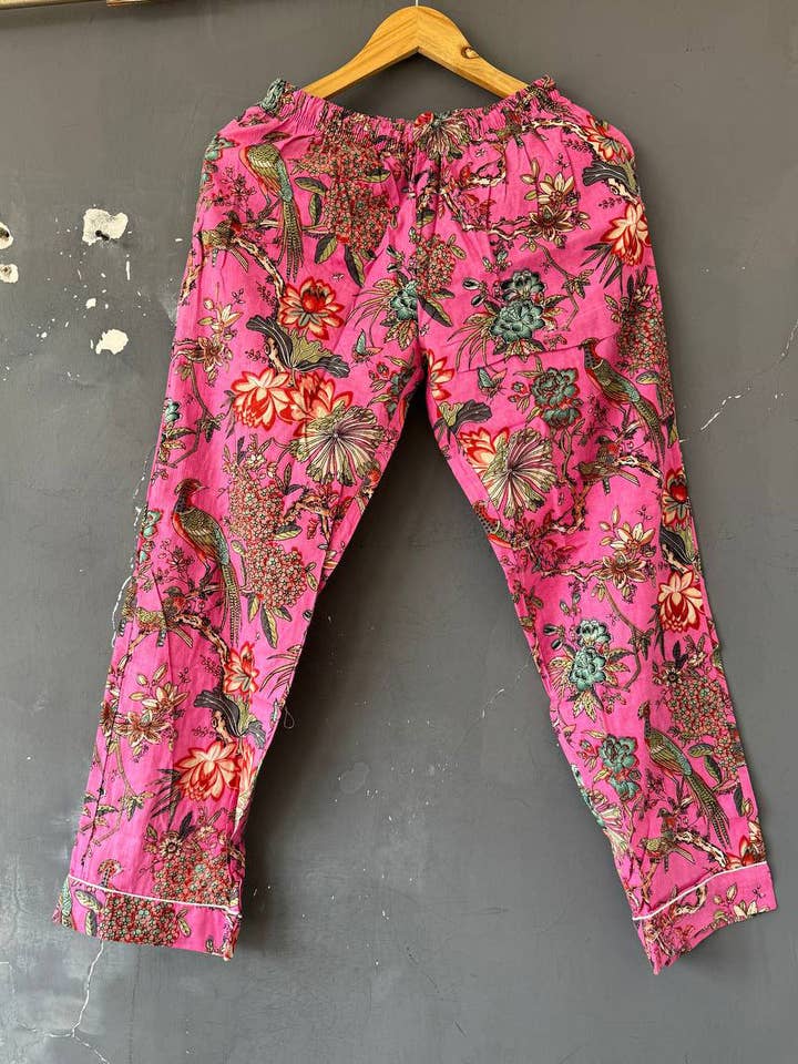 bhavnas boutique - Wholesale Sleepwear Set - Women's - Bird Print Cotton Night Suit PJ Set Women Pant And Shirt Set