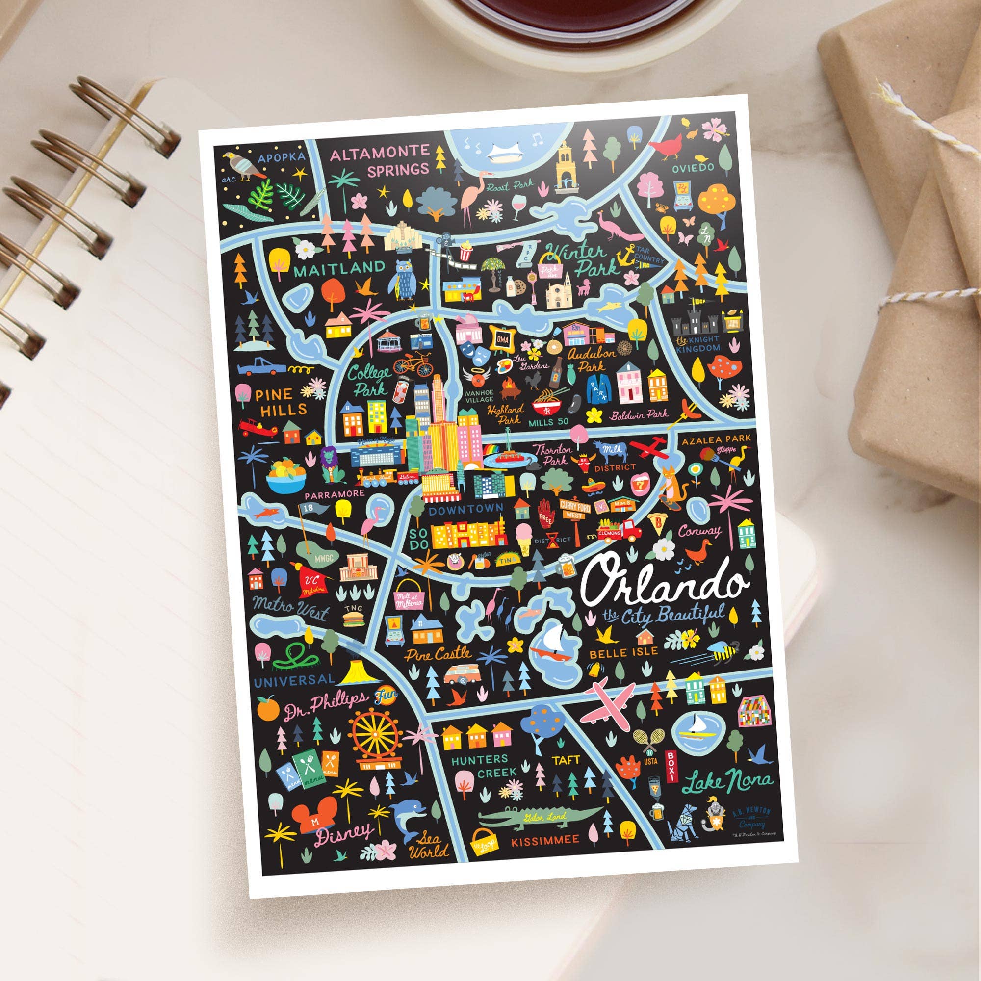 A. B. Newton and Company – wholesale Vykort – ORLANDO FL City Series vykort 5x70