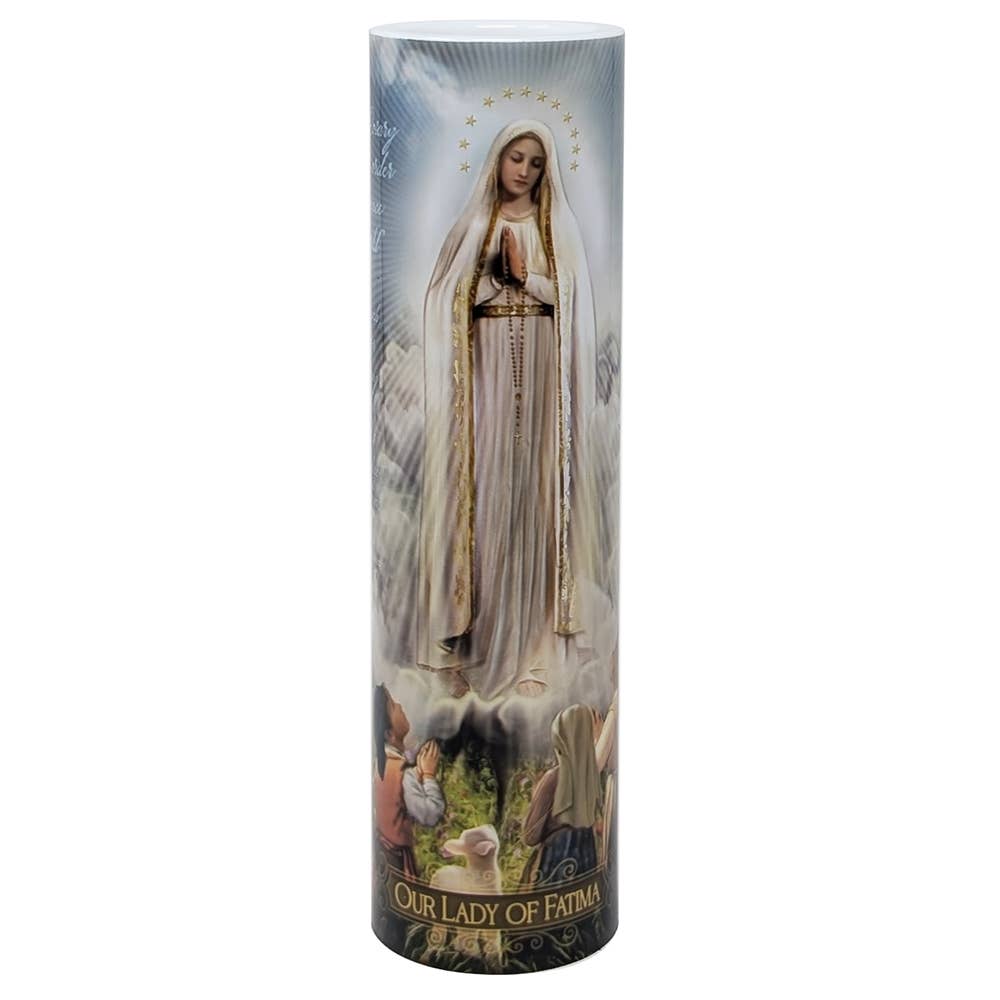 The Saints Collection - Wholesale Flameless Candle - The Saints Collection - Our Lady of Fatima Prayer Candle0