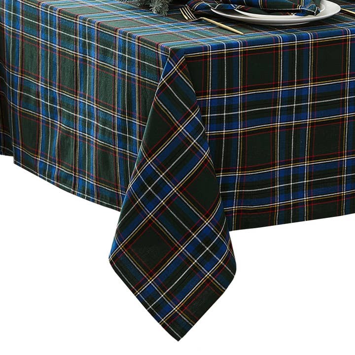 Threadmade Home - Wholesale Tablecloth - Stowe Tartan Holiday Plaid Cotton Christmas Tablecloth1