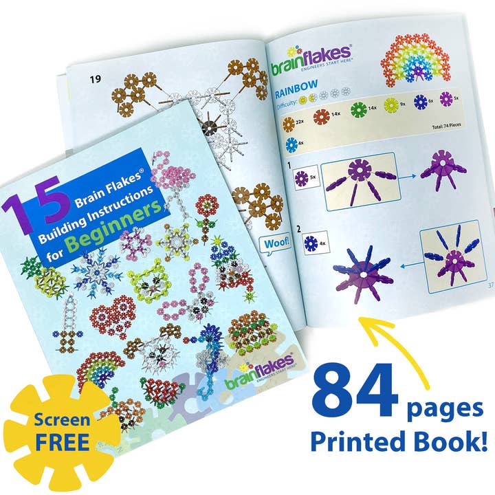 VIAHART Toy Co. - Wholesale Building Set - Kids - 15 in 1 Brain Flakes Building Instructions For Beginners1