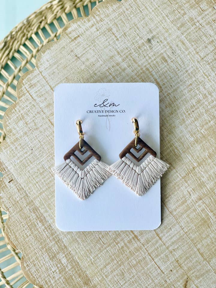 Frontier Fringe Earrings for wholesale by E & M Creative Design Co.