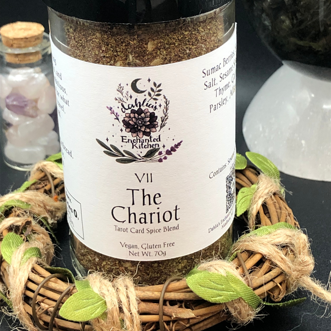 Dahlia's Enchanted Kitchen - Wholesale Dried Spice Mix - The Chariot - Tarot Card Culinary Spice Blend3