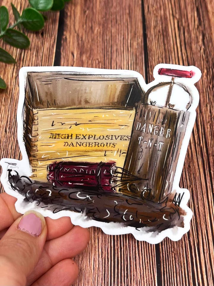 Dynamite Vinyl Decal Sticker 4x4in for wholesale by Third Wolf Designs