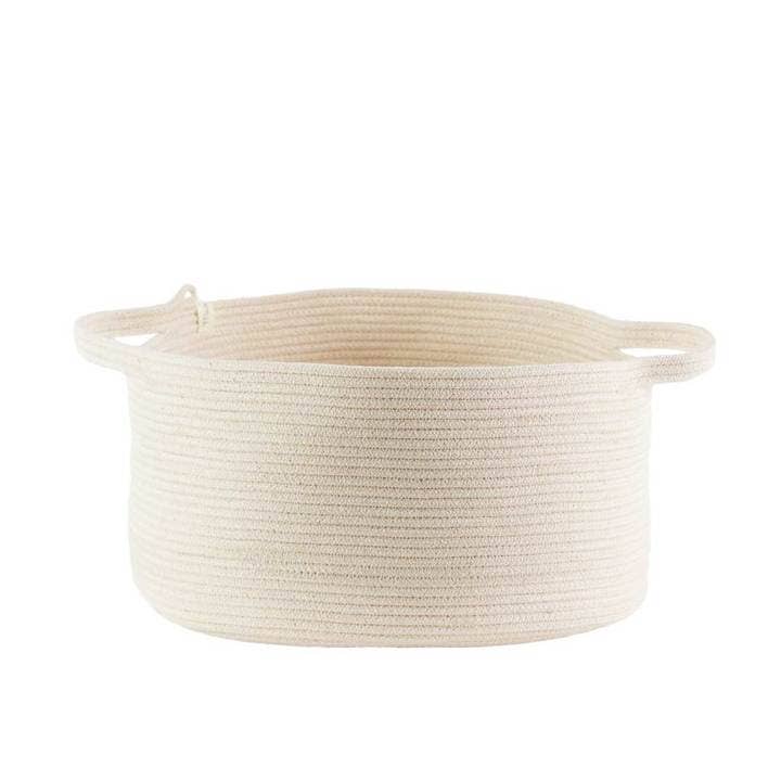 Cesta con asa - Marfil para venta al por mayor de Mia Mélange