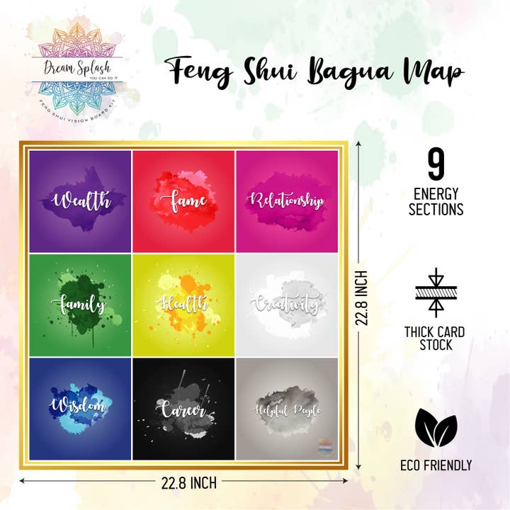 Dream Splash – Kit de artesanato DIY por atacado – Kit de placa de visão Dream Splash® Feng Shui, Lei da Atração4