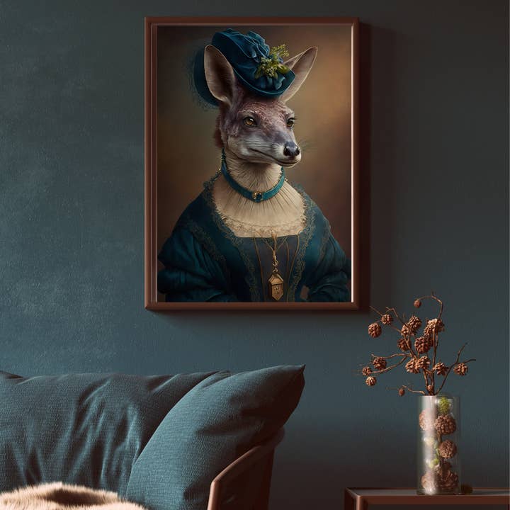 Dame Kænguru Print for engroshandel hos Suave Art Prints
