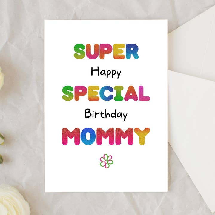 Multicolour Mommy Birthday Card for wholesale by Happy Days Stationery