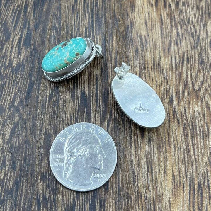 Native City Jewelry - Wholesale Knopjes/oorstekers - Inheemse Amerikaanse Navajo handgemaakte zilveren Sonoran turkoois oorstekers2