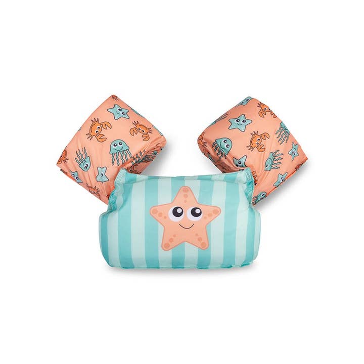 Groen Roze Swim Essentials | Groen/Roze Puddle Jumper 2-6 jaar for wholesale on Faire