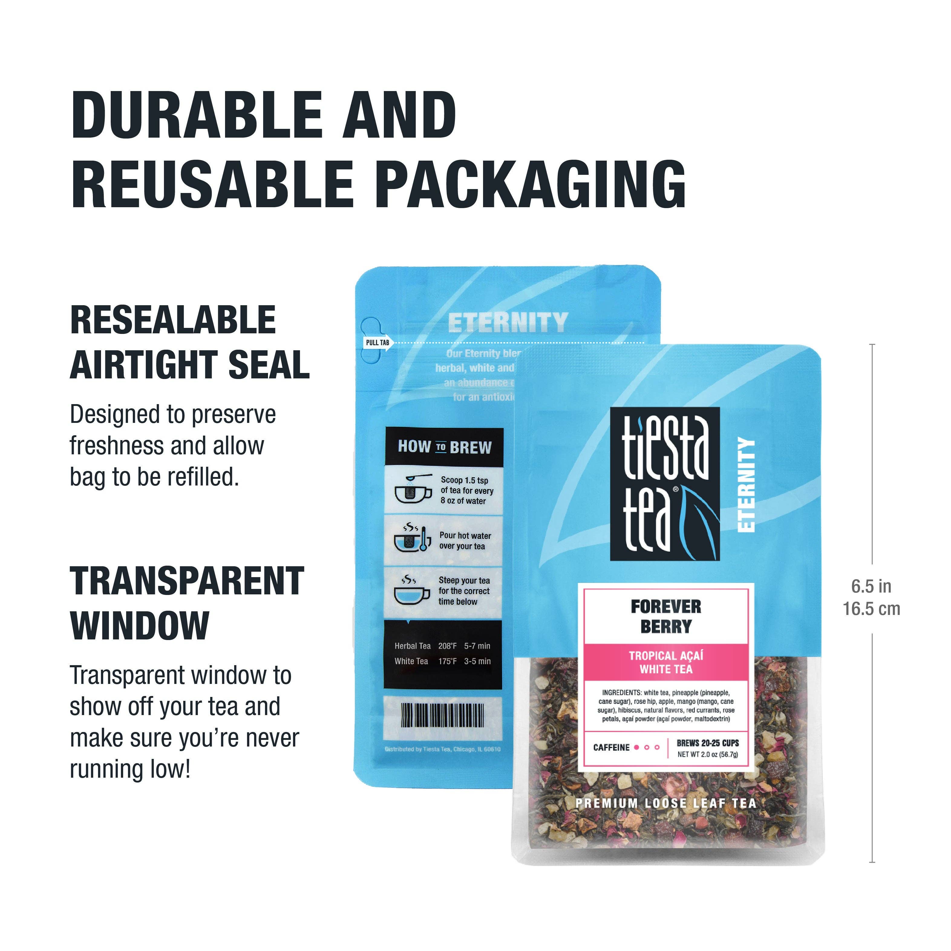Tiesta Tea Company (loose leaf teas & accessories) - Vente Thé en vrac - Forever Berry - Thé Blanc Tropical Açaï21