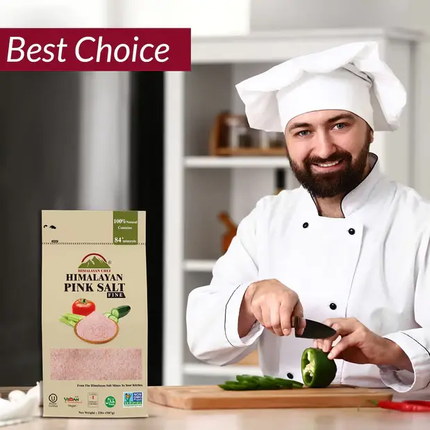 WBM LLC – Sal por atacado – Sal Rosa do Himalaia Chef - Saco de Sal Re-selável | 0,5 lb3